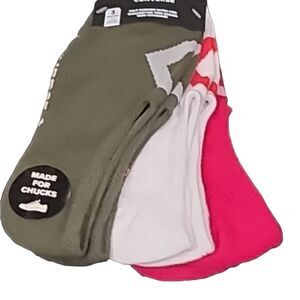 Converse Patch Logo Half Cushion Ultra Low 3PK Socks